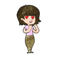 cartoon woman in love N126