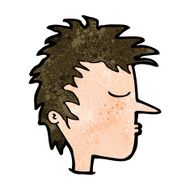 cartoon male face N17