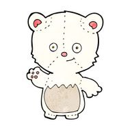 cartoon polar bearcub waving N6