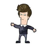 cartoon waving man N57