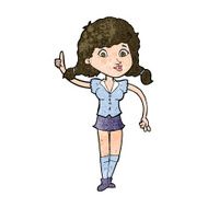cartoon pretty woman with idea N60