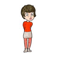 cartoon pretty woman N240