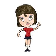 cartoon woman with idea N221