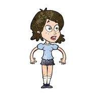 cartoon surprised woman N204