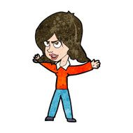 cartoon woman gesturing N26