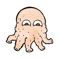 cartoon alien squid face N24