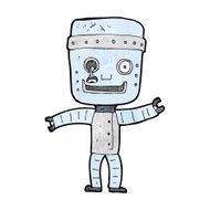 cartoon funny old robot N8