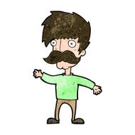 cartoon man with mustache waving N24