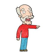 cartoon scared old man pointing N9