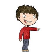 cartoon happy boy laughing N25