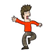 cartoon frightened man N87