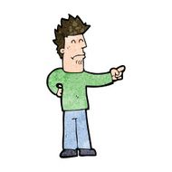 Cartoon Man Pointing N181