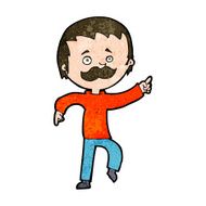 cartoon man with mustache pointing N25