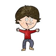 cartoon happy boy laughing N26