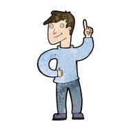 cartoon man with great idea N35