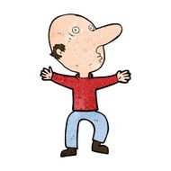 cartoon worried middle aged man N9