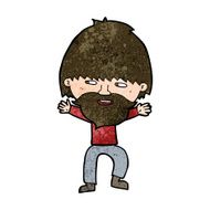 cartoon happy man with beard N39