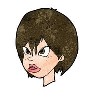 cartoon annoyed woman N164