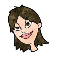 cartoon happy woman N229