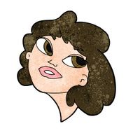 cartoon happy woman N230