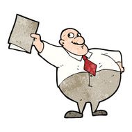 cartoon happy boss with file N9