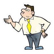cartoon businessman asking question N8