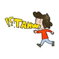 cartoon woman shouting what N8