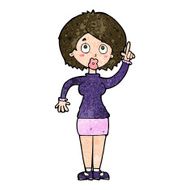 cartoon woman with idea N222