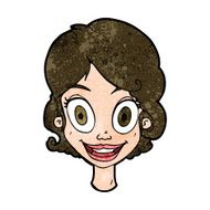 cartoon happy woman N231