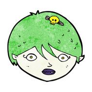 cartoon vampire face N31