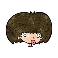 cartoon surprised woman N206