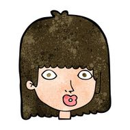 cartoon surprised woman N207