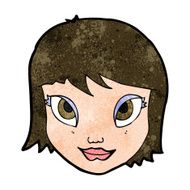 cartoon female face N126