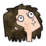 cartoon staring woman N35