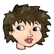 cartoon surprised woman N208