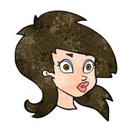 cartoon pretty surprised woman N8