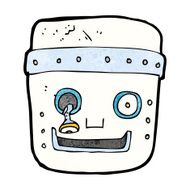 cartoon robot head N65