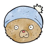 cartoon teddy bear face N11