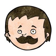 Cartoon Man With Mustache N90
