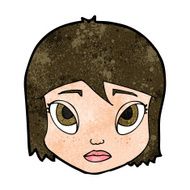 cartoon female face N127