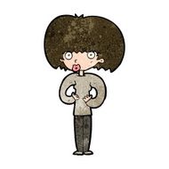 cartoon surprised woman N209