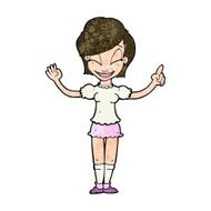 cartoon pretty girl with idea N24