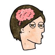 cartoon man thinking carefully N8