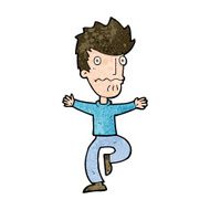 cartoon frightened man N89
