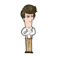 cartoon annoyed man N71
