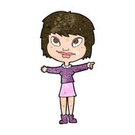 cartoon woman pointing N184