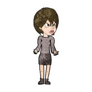 cartoon annoyed woman N165