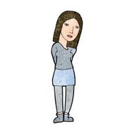 cartoon woman waiting N15