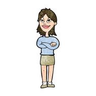 cartoon proud woman N23