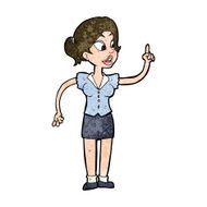cartoon woman with great idea N19